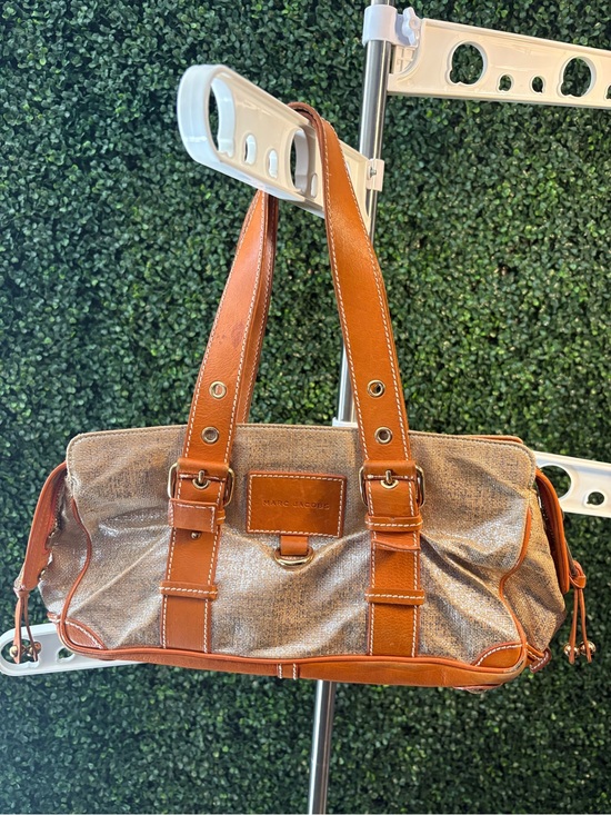 Marc Jacobs Handbags - Vintage Marc Jacobs Tan Canvas & Cognac Leather Tote Bag